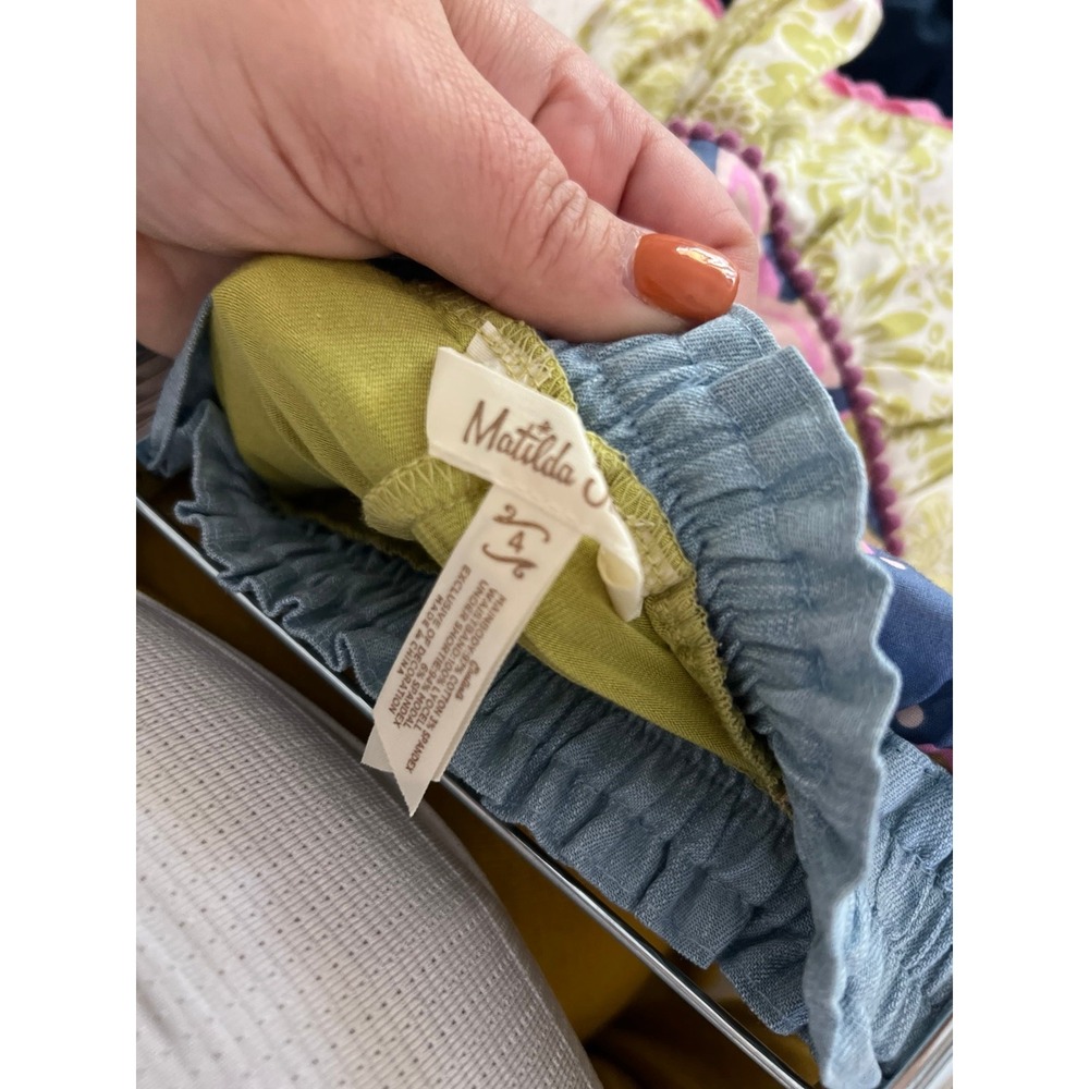 Matilda Jane Girls 4 SKIRT FLORAL GREEN BLUE PINK‎ MIX - Picture 3 of 3